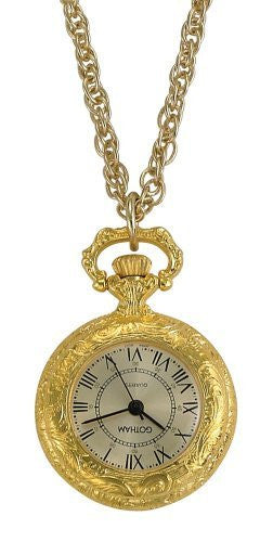 Gotham Women s Antique Style Gold Tone Quartz Fashion Pendant Watch GWC14331GC
