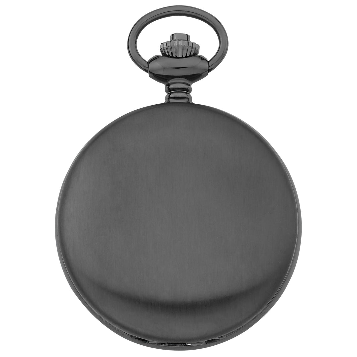 Gotham Men's Railway Classic Gunmetal Stainless Steel Analog Quartz Day/Date Hunter Pocket Watch # GWC14110BOX - Gotham Watch