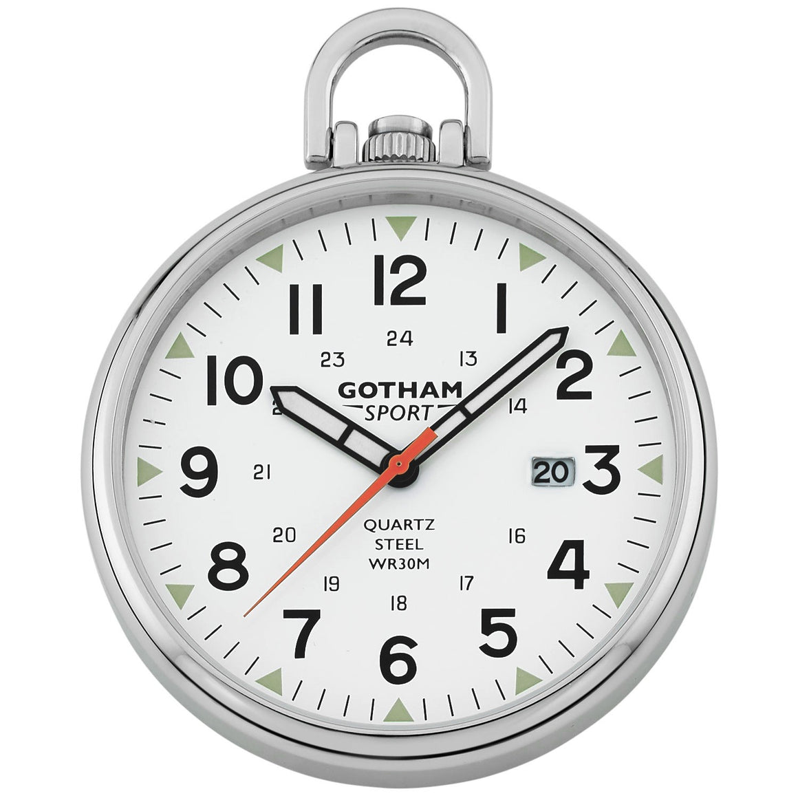 Gotham Men's Sport Series Stainless Steel Analog Quartz Date Pocket Watch # GWC14109S