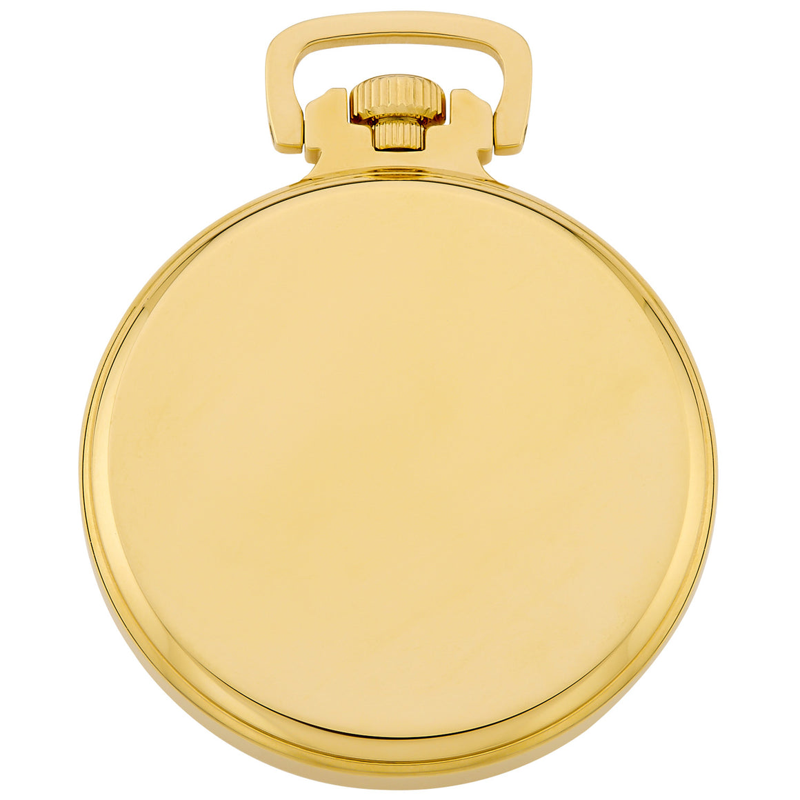 Gotham Men's Gold Plated Stainless Steel Mechanical Hand Wind Railway Classic Nostalgia Series Pocket Watch # GWC14113G
