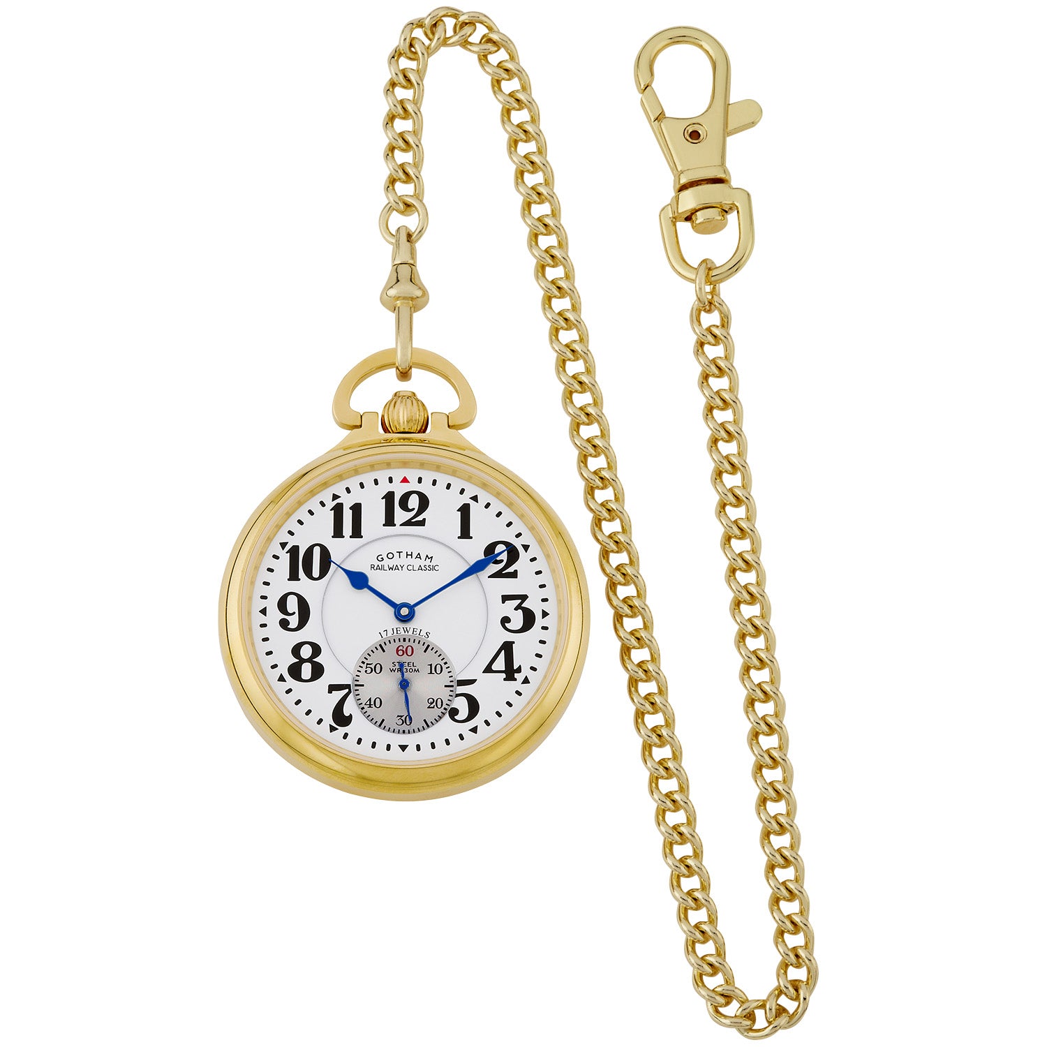 Amazon Gotham Railroad Pocket Watch Steel Pocket Watch Cheap