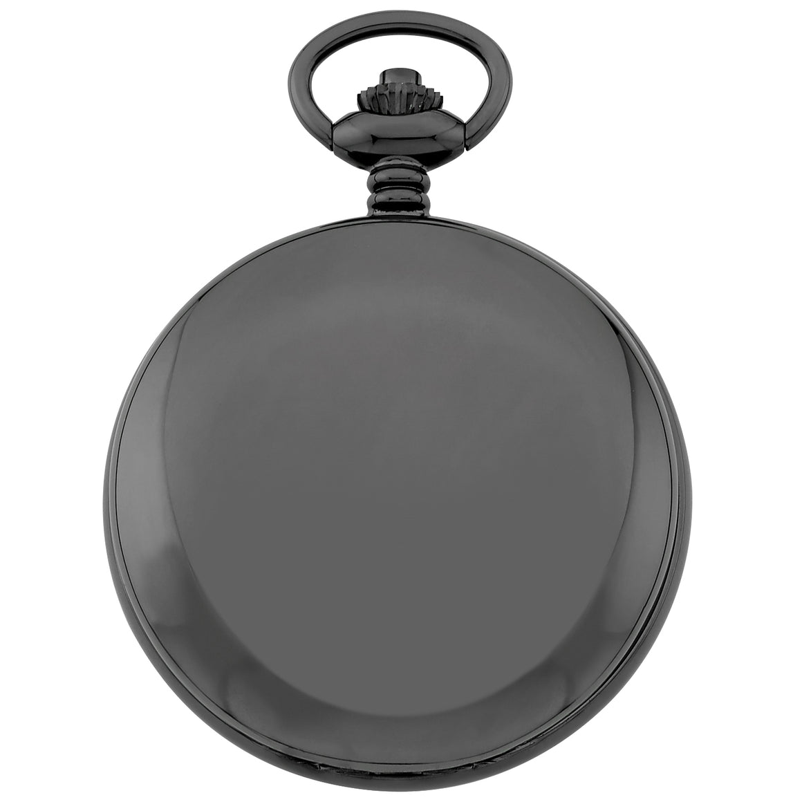 Gotham Men's Classic Gunmetal Plated Polished Case Double Hunter 17 Jewel Mechanical Pocket Watch # GWC18807BBK - Gotham Watch