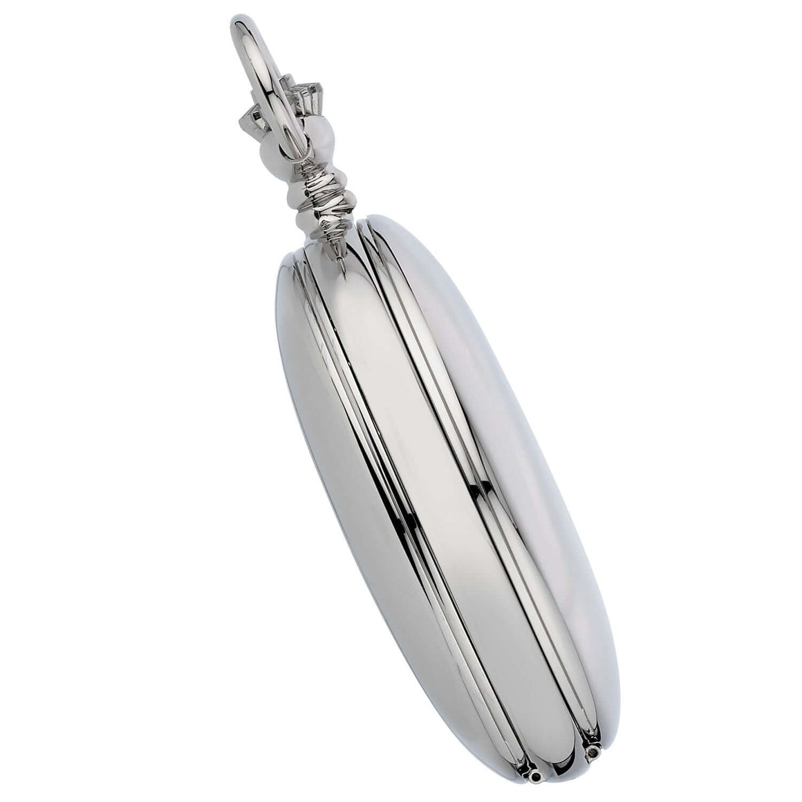 Gotham Men's Classic Silver-Tone Polished Case Double Hunter 17 Jewel Mechanical Pocket Watch # GWC18809SBU - Gotham Watch