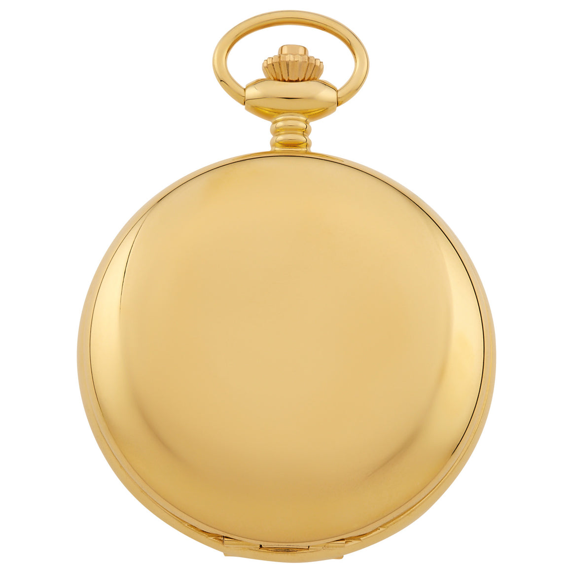Gotham Men's Gold Plated 17 Jewel Mechanical Pocket Watch # GWC18809G back view showcasing elegant gold finish.