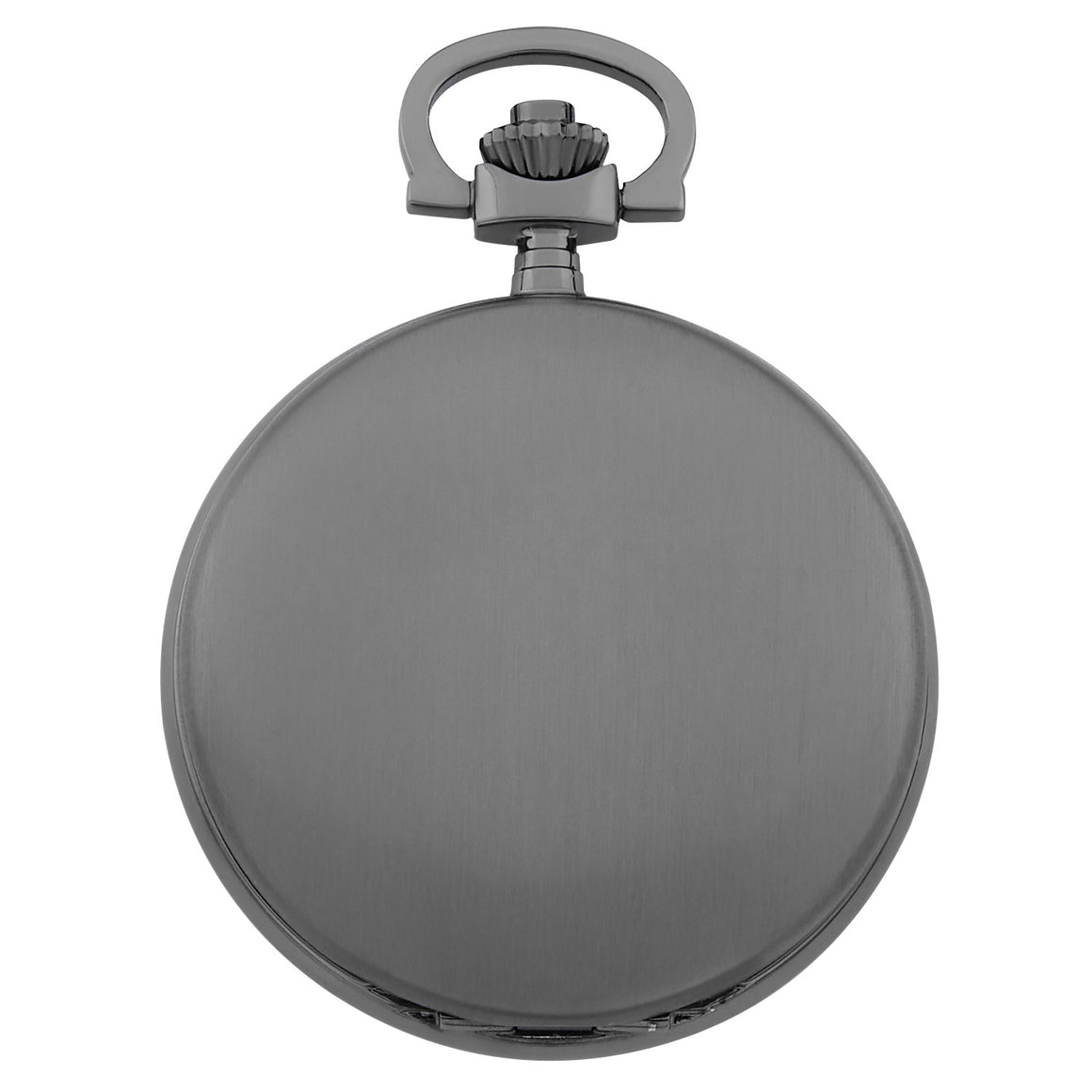 Gotham Men's Gunmetal Plated Stainless Steel Classic Series Brushed Covered Quartz Pocket Watch # GWC14125BBK - Gotham Watch