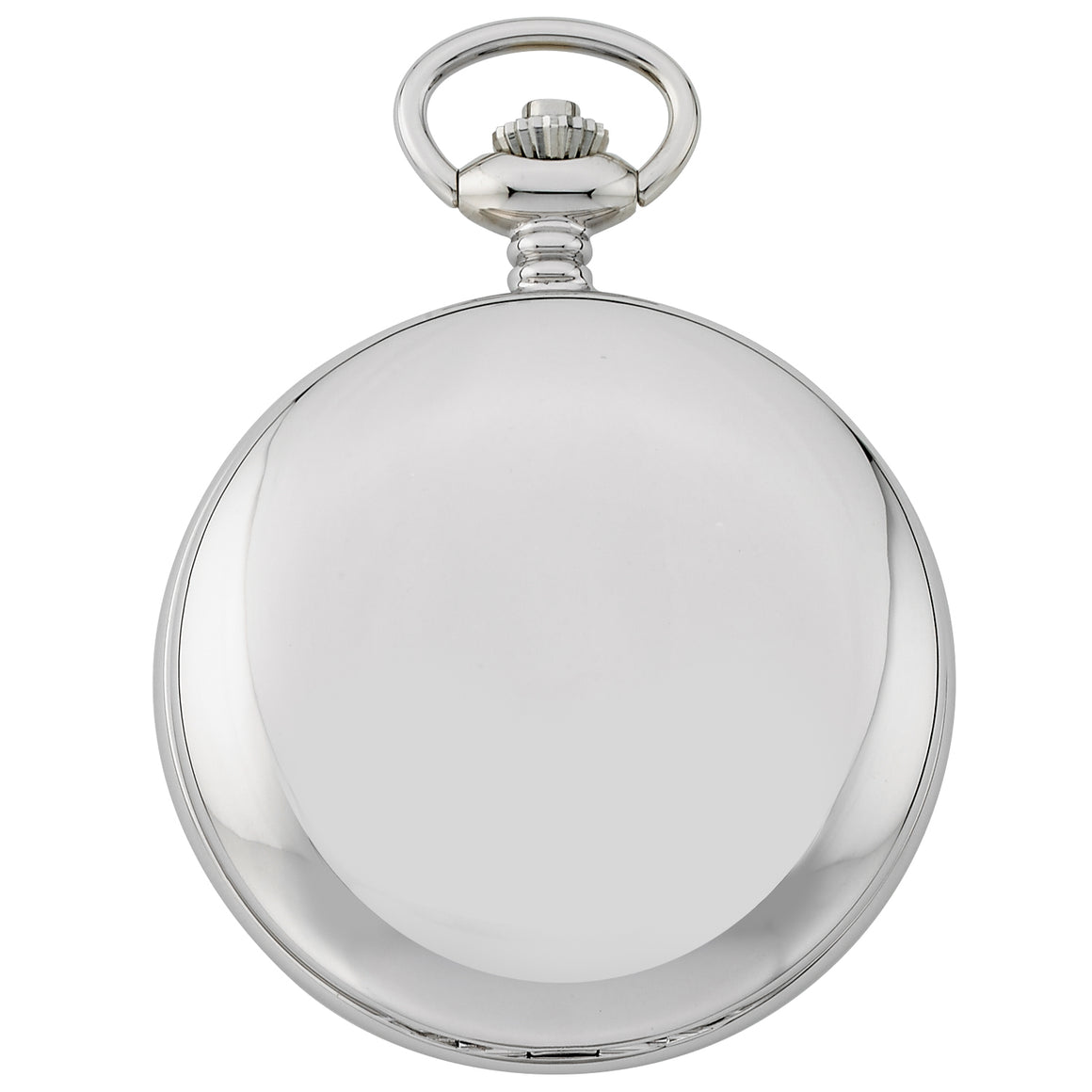 Gotham Men's Classic Silver-Tone Polished Case Double Hunter 17 Jewel Mechanical Pocket Watch # GWC18810S front view