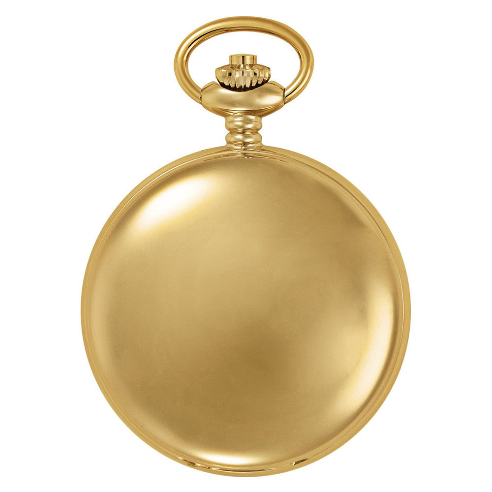 Gotham Men's Gold-Tone 17 Jewel Mechanical Double Cover Pocket Watch # GWC14050G - Gotham Watch