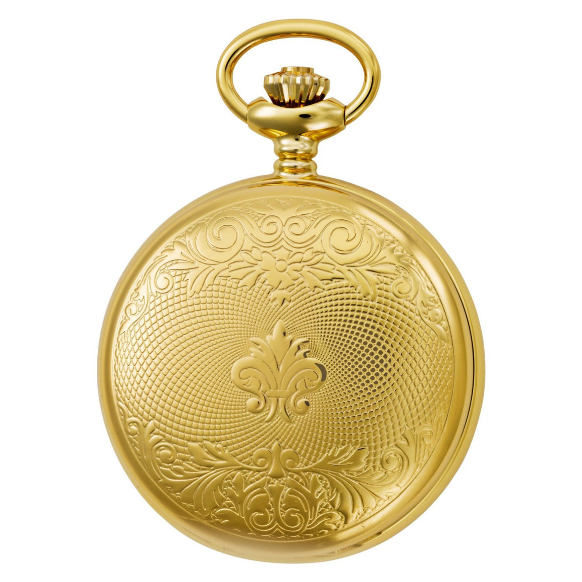 Gotham Men's Gold-Tone 17 Jewel Mechanical Exhibition Pocket Watch # GWC14040G