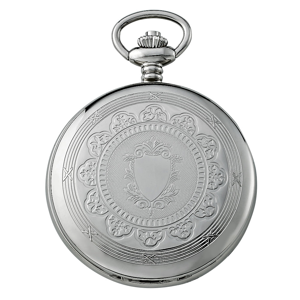 Gotham Men's Silver-Tone Mechanical Pocket Watch with Desktop Stand # GWC18800S-ST