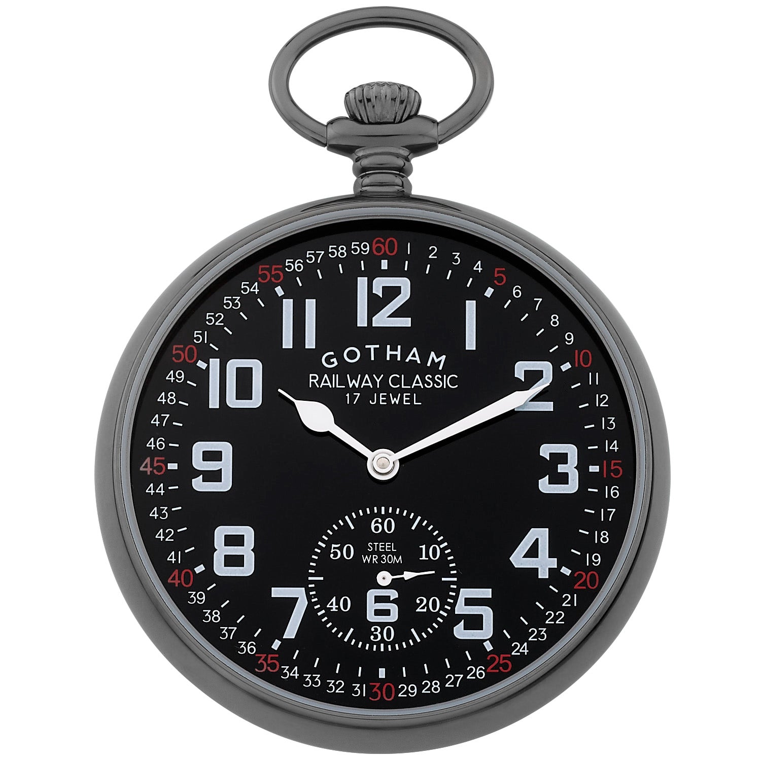 Gotham Men s Gunmetal Stainless Steel Mechanical Hand Wind