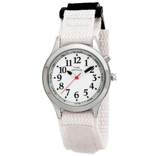 TimeOptics Women's Talking Silver-Tone Day Date Alarm Fast Wrap Strap Watch # GWC113 - Gotham Watch
