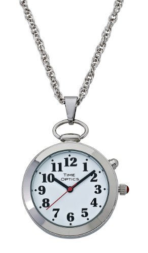 TimeOptics Women's Talking Silver-Tone Pendant Day-Date Alarm Watch # GWC300S - Gotham Watch