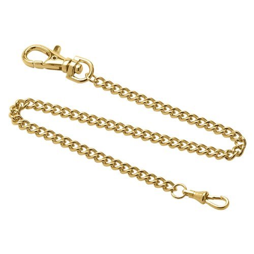 Gotham Stainless Steel Gold-Plated 14 Inch Pocket Watch Chain