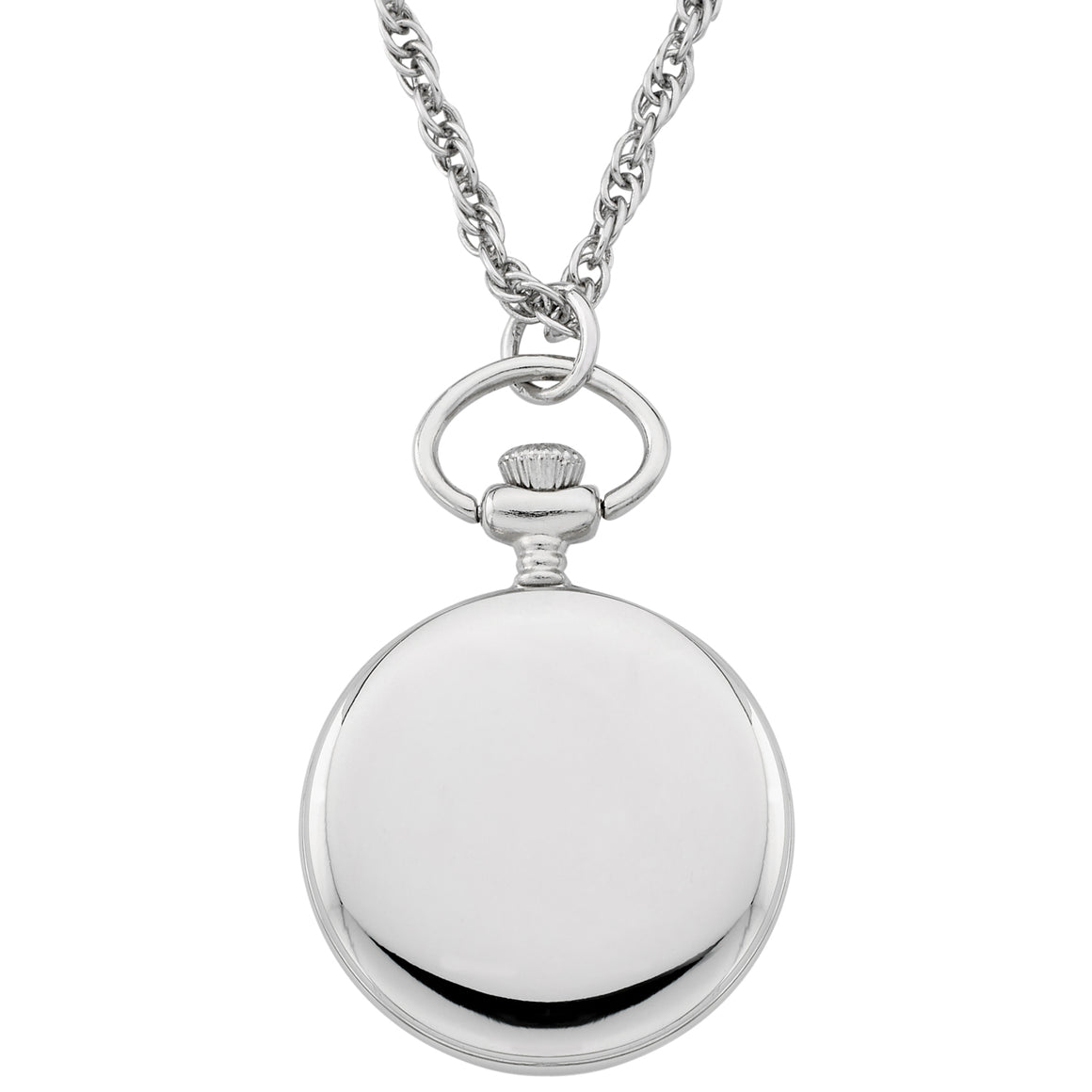 Gotham Women's Silver-Tone Open Face Pendant Watch with Chain # GWC14140SR