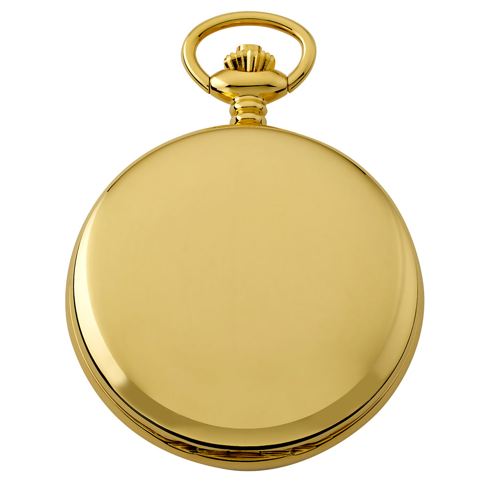Gotham Men's Gold-Tone Double Cover Exhibition Mechanical Pocket Watch # GWC18804G