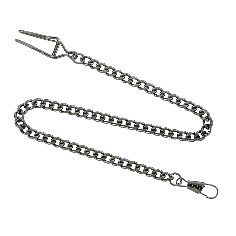 Gotham Gunmetal Pocket Watch Chain Fob Curb Link 14" # GWCGMCHAIN