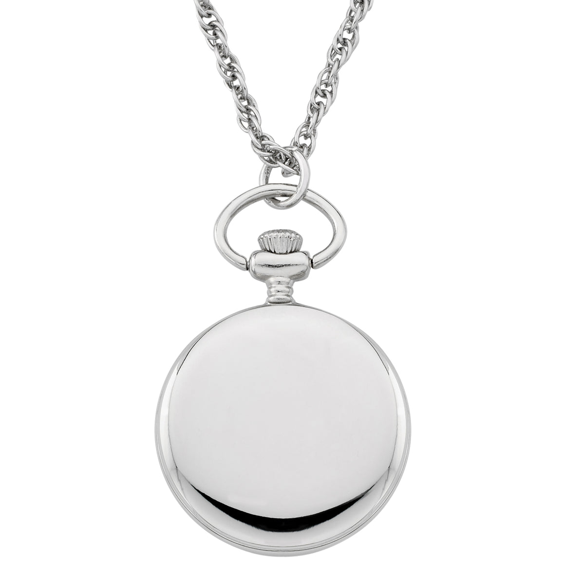 Gotham Women's Silver-Tone Open Face Pendant Watch With Chain # GWC14135SBA - Gotham Watch