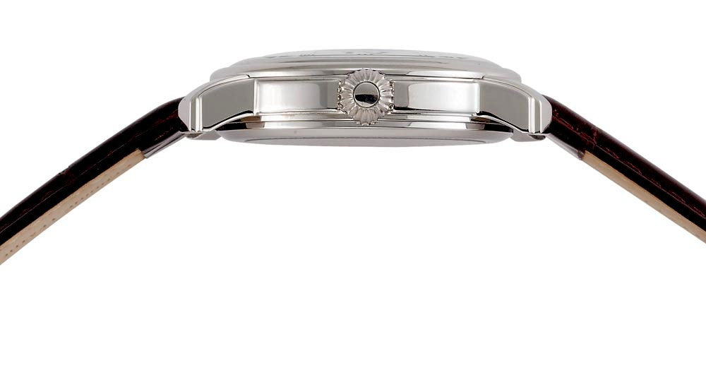 Gotham Men's Stainless Steel Mechanical Skeleton Leather Strap Watch # GWC14059W - Gotham Watch