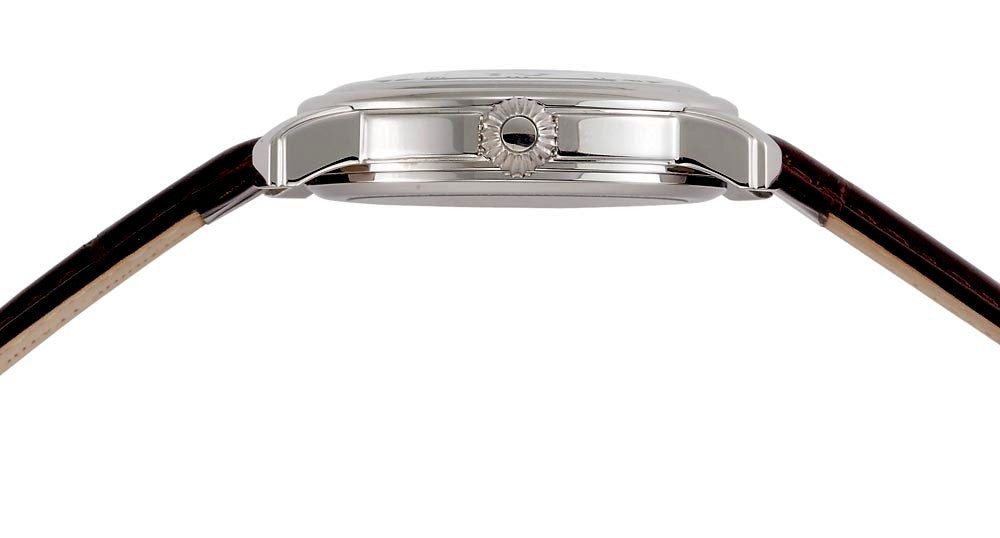 Gotham Men's Stainless Steel Mechanical Skeleton Leather Strap Watch # GWC14059W - Gotham Watch
