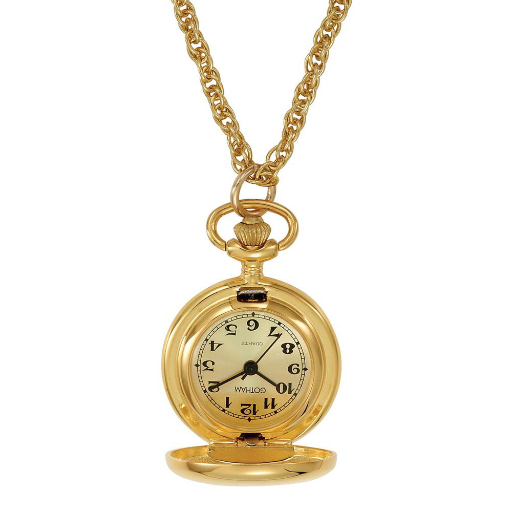 Gotham Women's Satin Finish Gold-Tone Quartz Fashion Pendant Watch # GWC14133GC - Gotham Watch