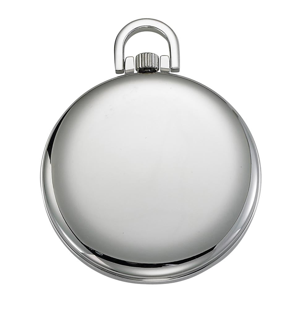 Gotham Men's Silver-Tone Railroad Open Face Quartz Pocket Watch # GWC15026S - Gotham Watch