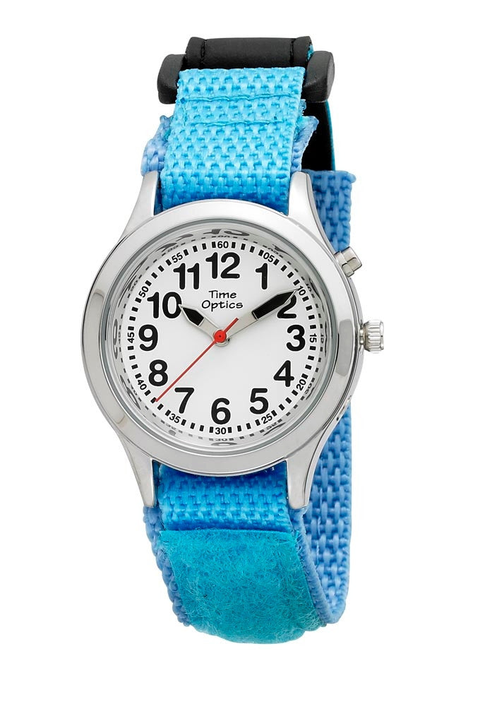 TimeOptics Girls Talking Silver-Tone Day Date Alarm Fast Wrap Strap Watch # GWC301 - Gotham Watch