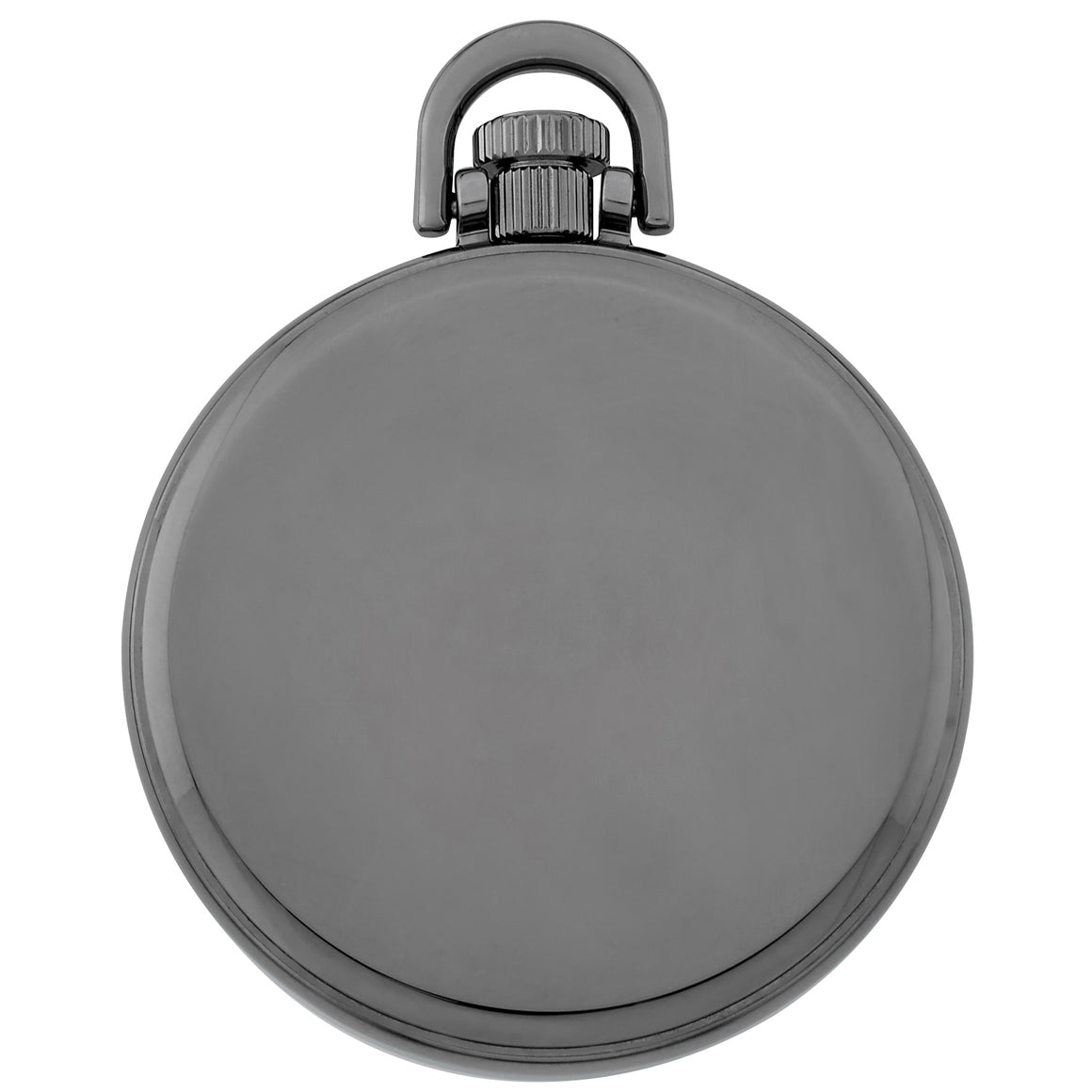 Gotham Men's Gun-Plated Stainless Steel Mechanical Hand Wind Railroad Style Pocket Watch # GWC14108BBK - Gotham Watch