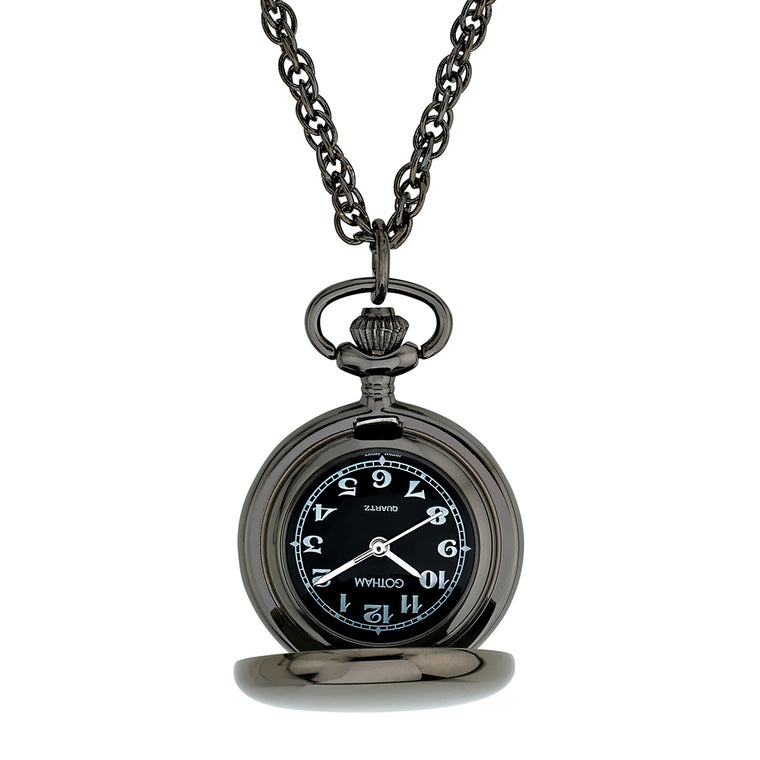 Gotham Women's Polished Gun Metal Quartz Fashion Pendant Watch # GWC14132BBK