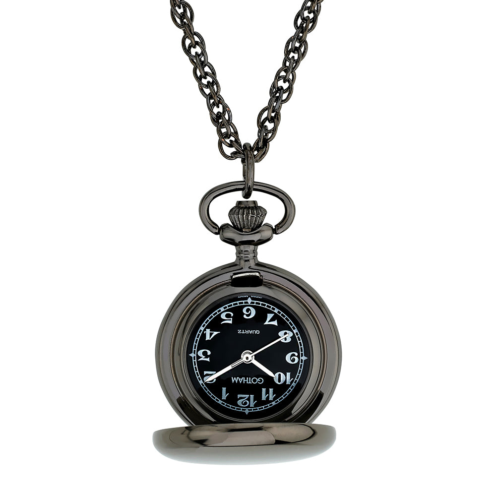 Gotham Women's Polished Gun Metal Quartz Fashion Pendant Watch # GWC14132BBK