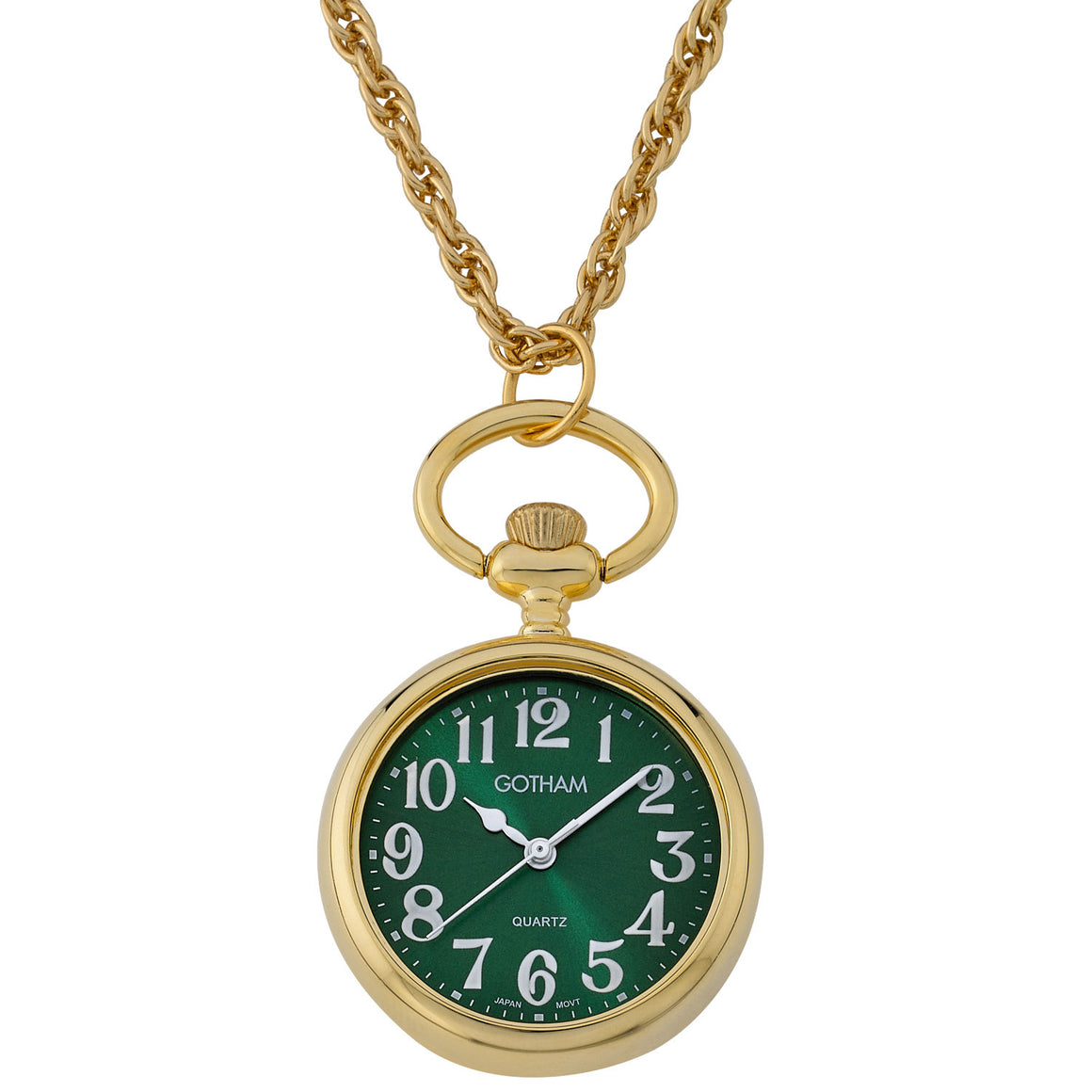 Gotham Women's Gold-Tone Open Face Pendant Watch with Chain # GWC14140GA